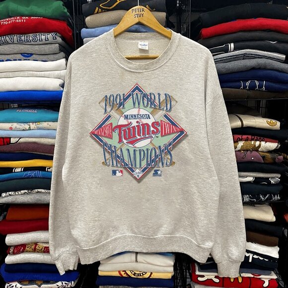 Vintage Minnesota Twins 1991 World Series Baseball Sweatshirt MLB Twins Shirt - Picture 1 of 2